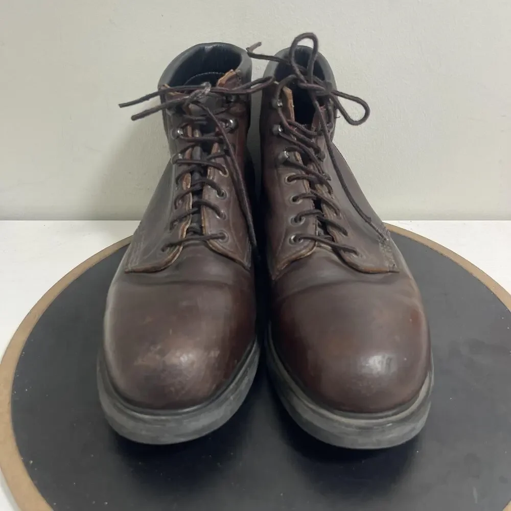 Red Wing Shoes Boots Mens Size 11 Brown Leather Work Oil Resistant Steel Toe USA